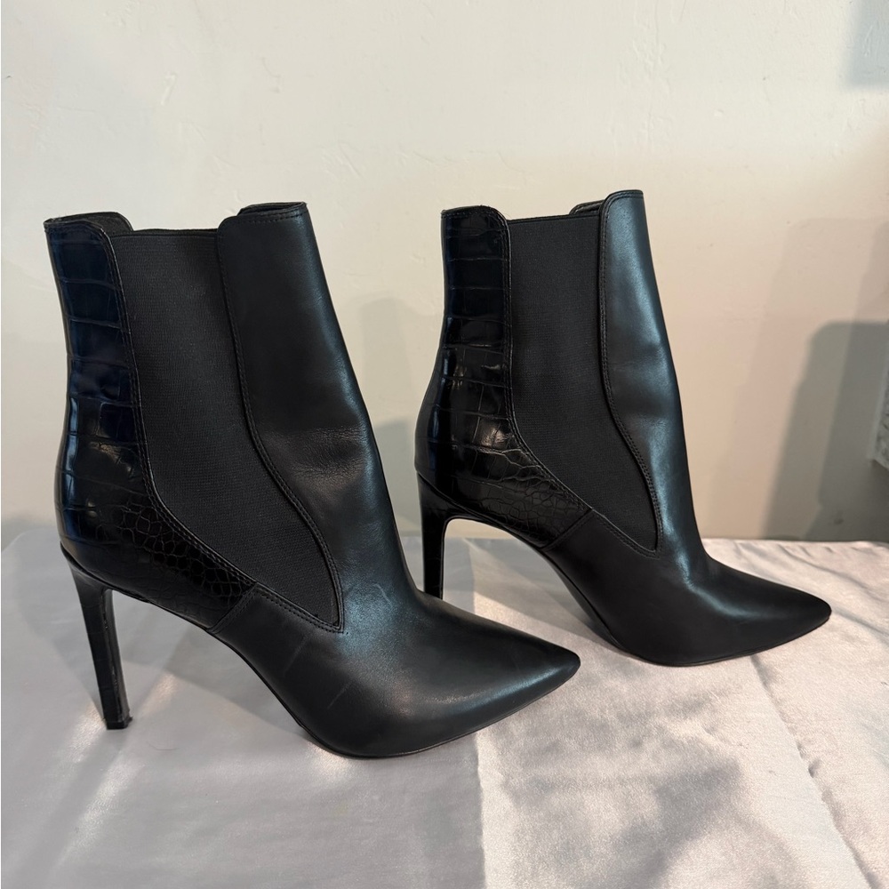 Nine West Black Topit Ankle Heeled Boots